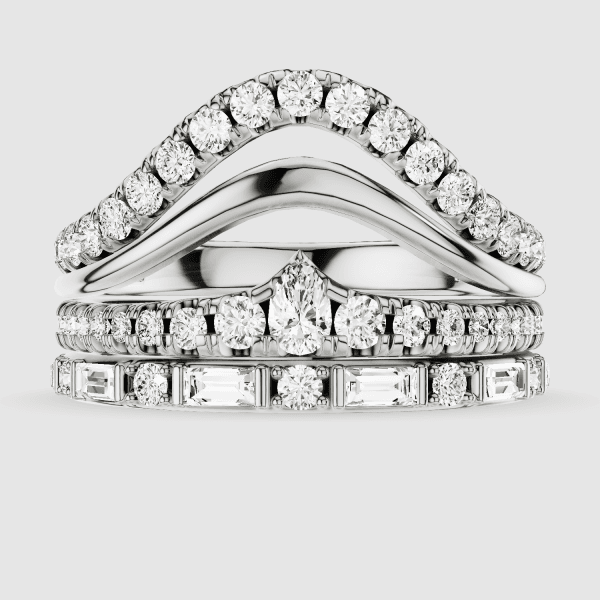 Diana - Stackable Multi Row Lab Grown Diamond Stackable Ring - Image 6