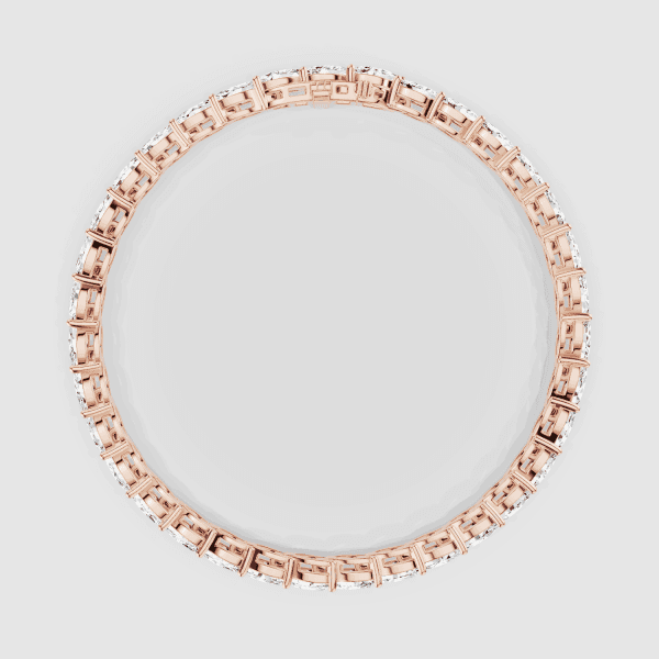 Slanting Marquise Lab Grown Diamond Tennis Bracelet - Image 11