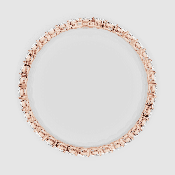 Slanting Marquise Lab Grown Diamond Tennis Bracelet - Image 16