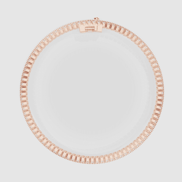 Three-Row Pave Lab Grown Diamond Tennis Bracelet - Image 10