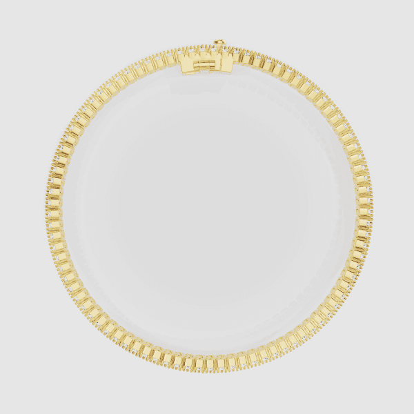 Three-Row Pave Lab Grown Diamond Tennis Bracelet - Image 8